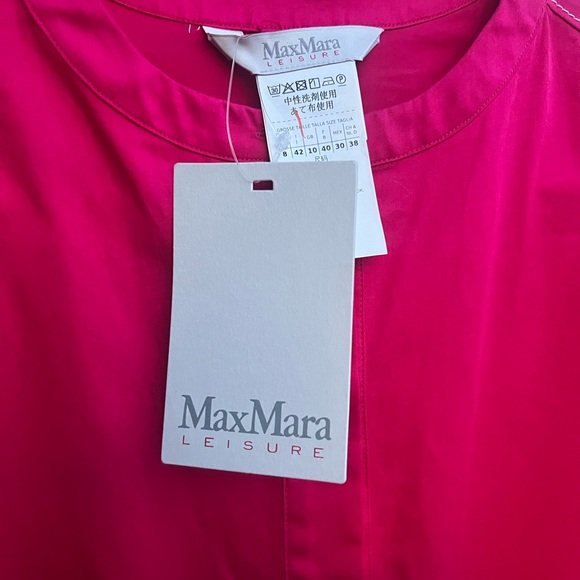 🆕 Max Mara Leisure Antique ROSE Leisure Sheree Drawstring Midi-Dress Cotton 8 - Picture 13 of 15